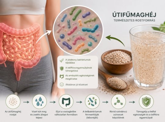 Útifűmaghéj és a bélmikrobiom kapcsolata